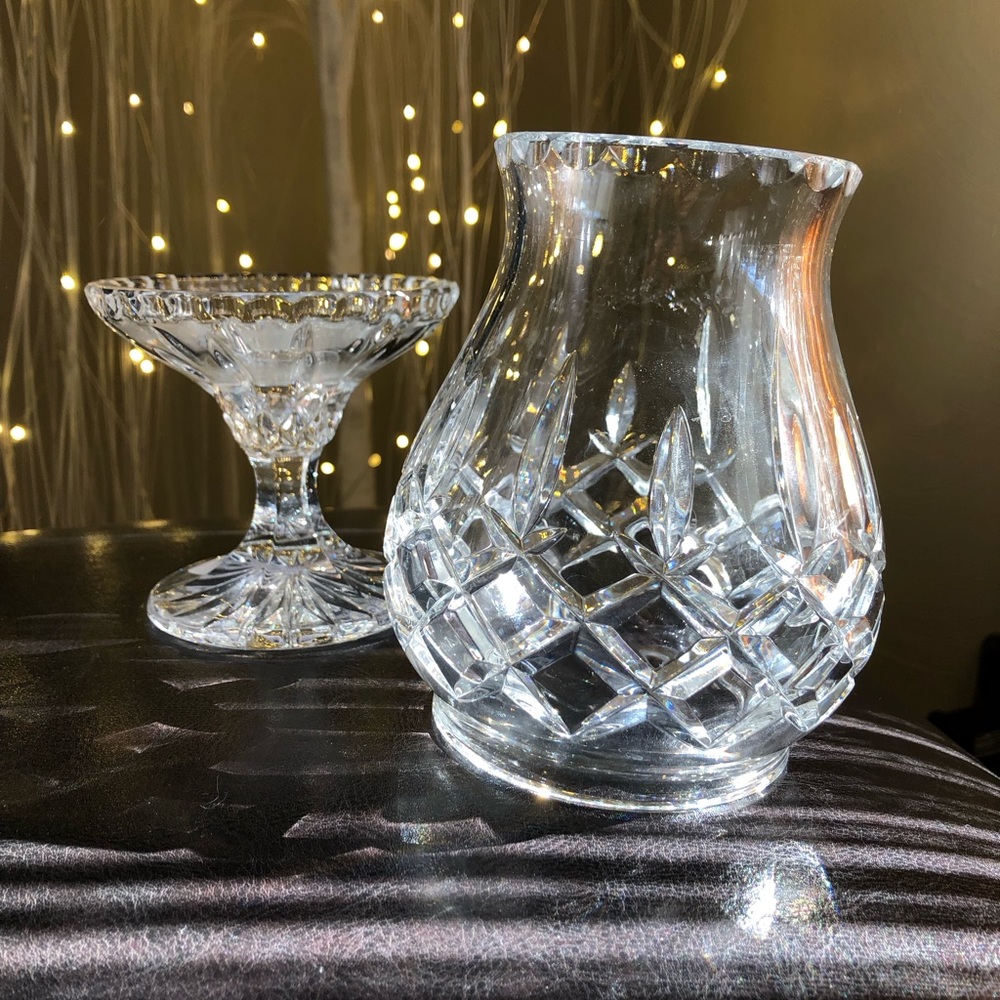 Gorham Crystal King Edward Hurricane Lamp - Picture 2 of 3